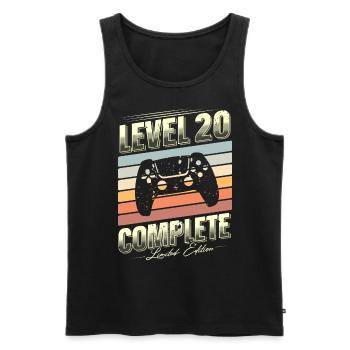 20. Geburtstag Level 20 Complete Limited Edition - Männer Premium Bio Tank Top - Schwarz - Vorne - AI Model Male 178 light (178cm)