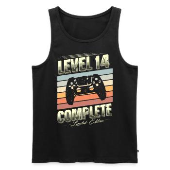 14th Birthday Level 14 Complete Limited Edition - Men's Premium Organic Tank Top - black - Front - Michal (187cm)