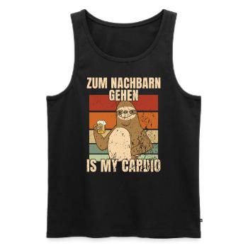 Nachbar Nachbar Nachbarschaft Bier - Männer Premium Bio Tank Top - Schwarz - Vorne - Michal (187cm)