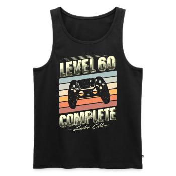 60th Birthday Level 60 Complete Limited Edition - Men's Premium Organic Tank Top - black - Front - AI Model Male 178 light (178cm)