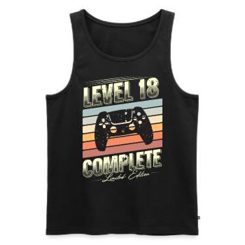18th Birthday Level 18 Complete Limited Edition - Men's Premium Organic Tank Top - black - Front - AI Model Male 178 light (178cm)