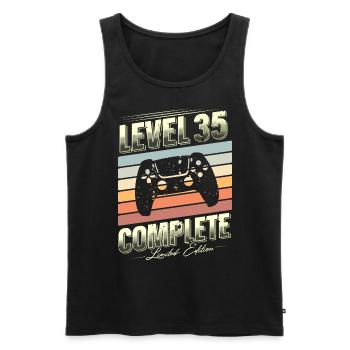 35th Birthday Level 35 Complete Limited Edition - Men's Premium Organic Tank Top - black - Front - Michal (187cm)