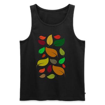 Herbst - Männer Premium Bio Tank Top - Schwarz - Vorne - Michal (187cm)
