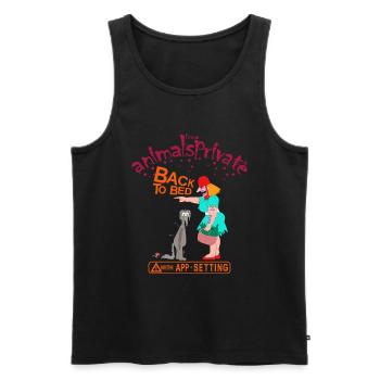 German singlebörse - Männer Premium Bio Tank Top - Schwarz - Vorne - Michal (187cm)