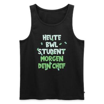Heute BWL Student Morgen Dein Chef - Männer Premium Bio Tank Top - Schwarz - Vorne - AI Model Male 178 light (178cm)