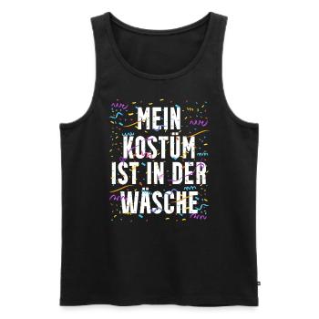 Mein Kostüm Ist In Der Wäsche Karneval - Männer Premium Bio Tank Top - Schwarz - Vorne - Michal (187cm)