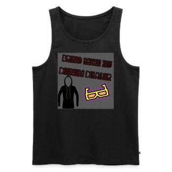 Bring mich zu deinem Dealer - Männer Premium Bio Tank Top - Schwarz - Vorne - Michal (187cm)