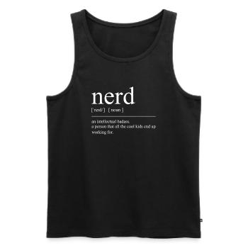 Programmer Nerd Tech It Coder Hacker Meaning - Männer Premium Bio Tank Top - Schwarz - Vorne - AI Model Male 178 light (178cm)