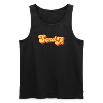Send It Retro Full Send - Männer Premium Bio Tank Top - Schwarz - Vorne - AI Model Male 178 light (178cm)