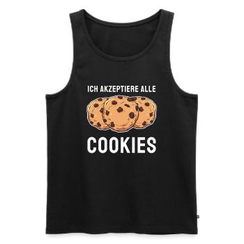 Keks Coder IT Akpzeptiere Cookies Cookie Website - Männer Premium Bio Tank Top - Schwarz - Vorne - Michal (187cm)
