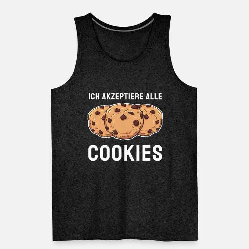 Keks Coder IT Akpzeptiere Cookies Cookie Website Männer Premium Bio Tank Top
