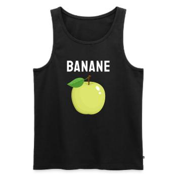 Lustiger Spruch Apfel Banane Sarkasmus Ironie - Männer Premium Bio Tank Top - Schwarz - Vorne - AI Model Male 178 light (178cm)