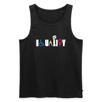 Egalité Huma Droit LGBTQ Lesbienne Gay Love - Débardeur bio Premium Homme - noir - Devant - Michal (187cm)