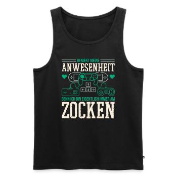 Controller Zocken Gamer Gaming - Männer Premium Bio Tank Top - Schwarz - Vorne - Michal (187cm)