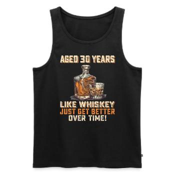 30. Geburtstag Whiskey, Scotch Spruch Geschenkidee - Männer Premium Bio Tank Top - Schwarz - Vorne - Michal (187cm)