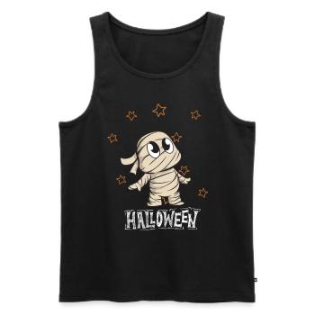 Halloween Mumie - Männer Premium Bio Tank Top - Schwarz - Vorne - AI Model Male 178 light (178cm)
