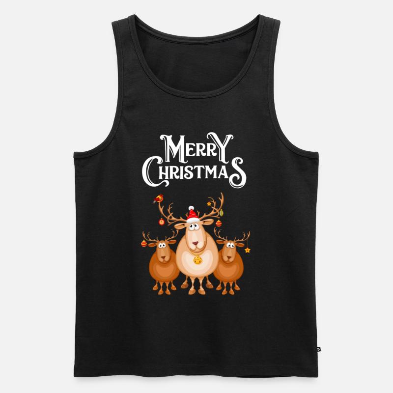 Merry Christmas - Männer Premium Bio Tank Top - Schwarz