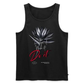 Dream it Wish it Do it - Männer Premium Bio Tank Top - Schwarz - Vorne - AI Model Male 178 light (178cm)