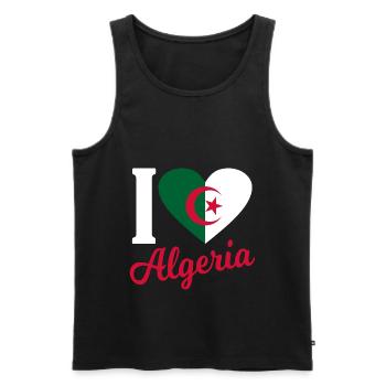 Algerien Afrika Geschenkidee - Männer Premium Bio Tank Top - Schwarz - Vorne - AI Model Male 178 light (178cm)