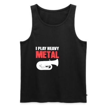 Schwermetall spielen Musiker Gift - Männer Premium Bio Tank Top - Schwarz - Vorne - AI Model Male 178 light (178cm)
