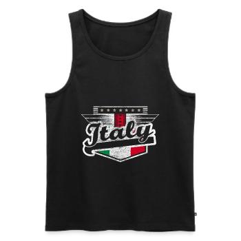 Italien Fußball Italiener Fußballspieler - Männer Premium Bio Tank Top - Schwarz - Vorne - Michal (187cm)