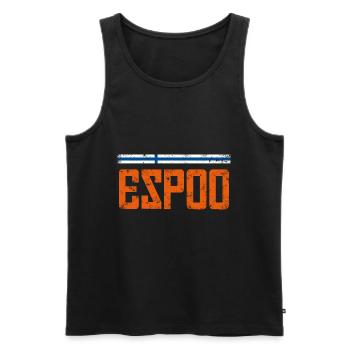 Espoo - Männer Premium Bio Tank Top - Schwarz - Vorne - AI Model Male 178 light (178cm)
