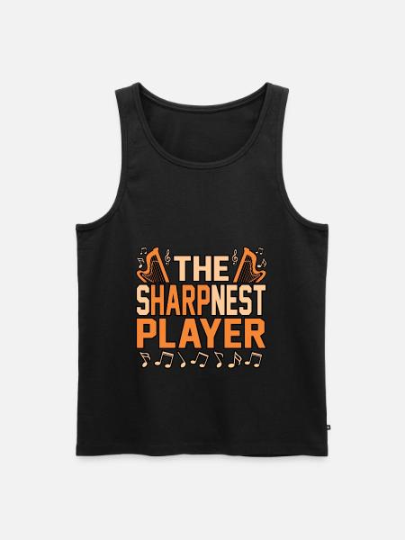 Harfe - Männer Premium Bio Tank Top - Schwarz