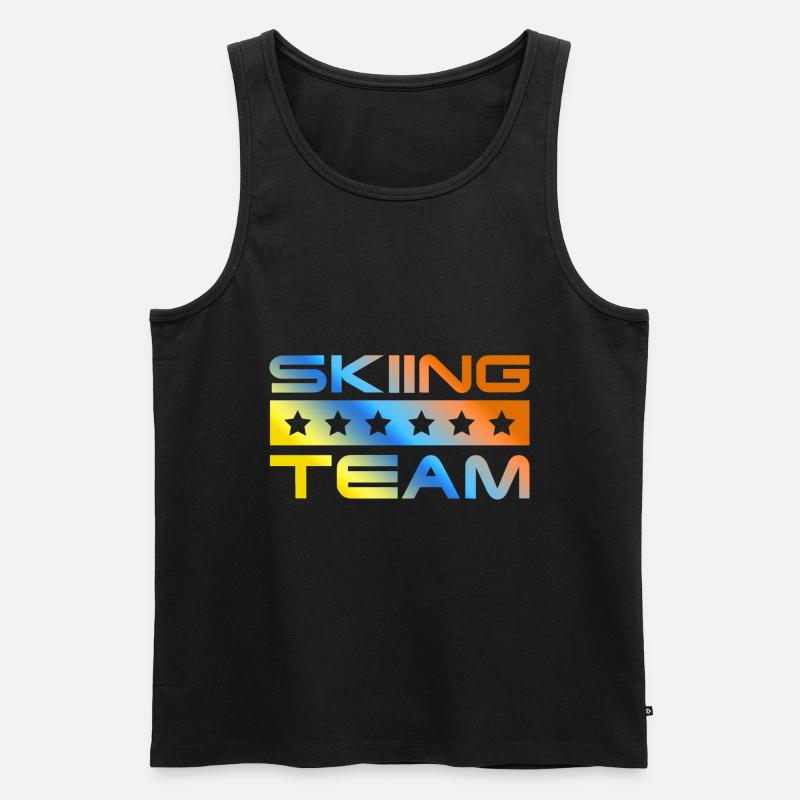 Skiing Crew Bunt - Männer Premium Bio Tank Top - Schwarz