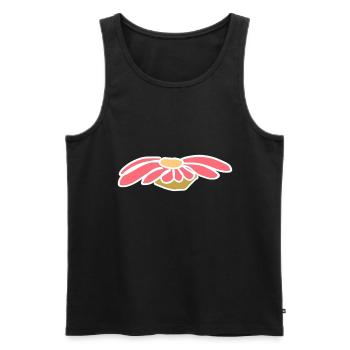 Flower symbol plant shape symbol pink - Men's Premium Organic Tank Top - black - Front - Michal (187cm)