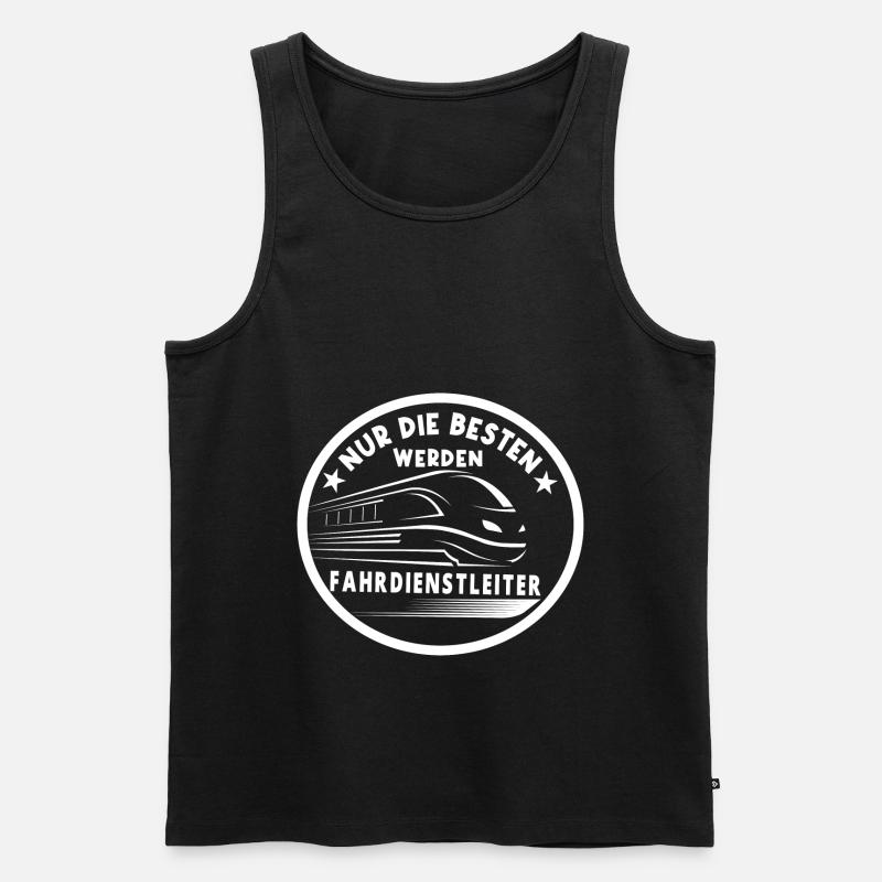 Fahrdienstleiter , Eisenbahner , Sprüche Geschenke - Männer Premium Bio Tank Top - Schwarz