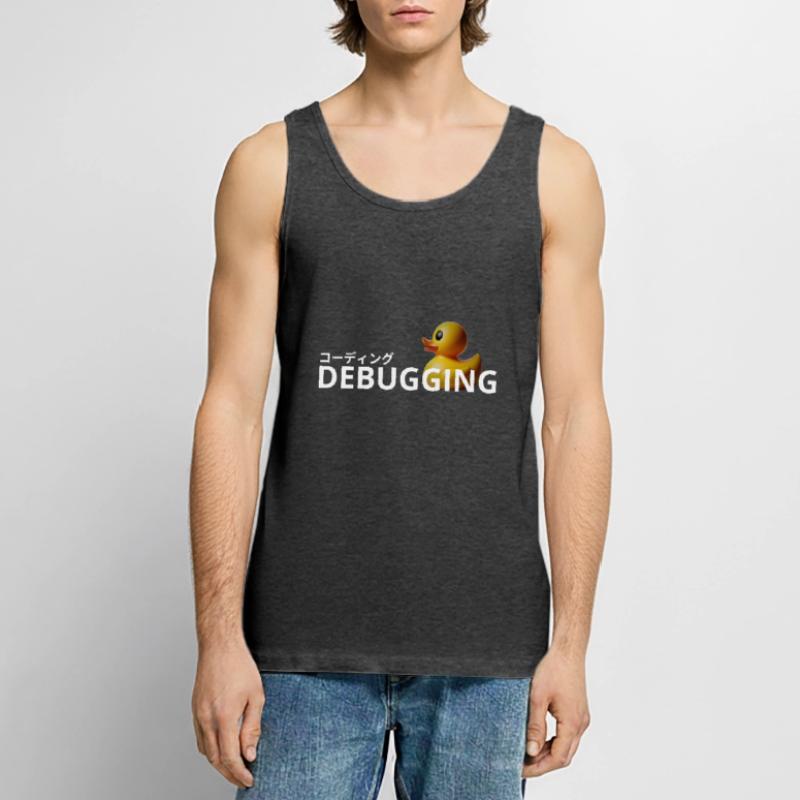 LUZILLION CODER COUTURE, RUBBER DUCK DEBUGGING Männer Premium Bio Tank Top