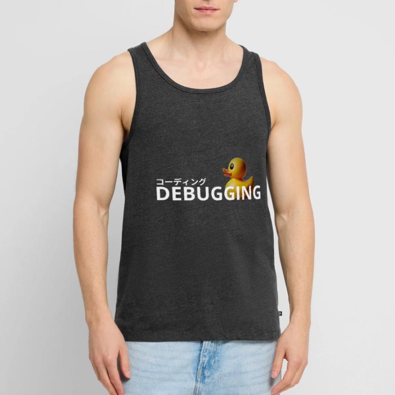 LUZILLION CODER COUTURE, RUBBER DUCK DEBUGGING Männer Premium Bio Tank Top