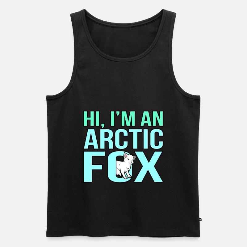 Polarfuchs - Männer Premium Bio Tank Top - Schwarz