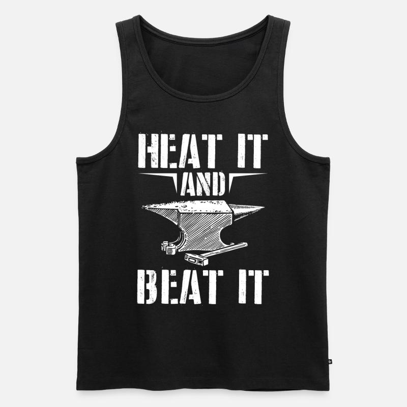 Schmieden - Männer Premium Bio Tank Top - Schwarz
