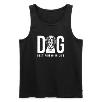 Beagle Hund Dog Best Friend in life - Männer Premium Bio Tank Top - Schwarz - Vorne - Michal (187cm)