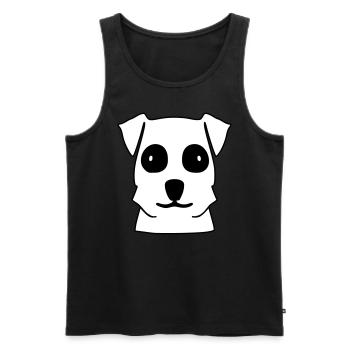 Dog Head Terrier Dog Motif - Men's Premium Organic Tank Top - black - Front - AI Model Male 178 light (178cm)