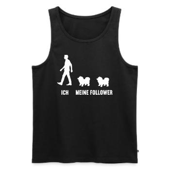 Ich meine Follower Chow Chow Chowbesitzer Chowfan - Männer Premium Bio Tank Top - Schwarz - Vorne - Michal (187cm)
