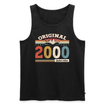 24ème Anniversaire Année 2000 Cru 2000 Original - Débardeur bio Premium Homme - noir - Devant - Michal (187cm)