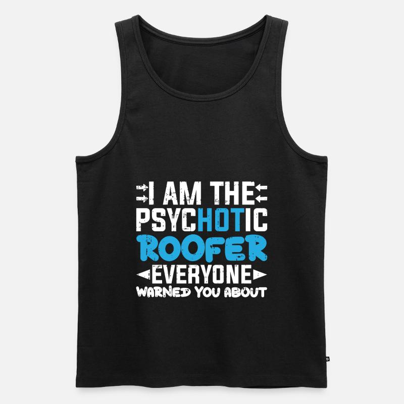 Bauarbeiter Dachdecker Geschenkidee - Männer Premium Bio Tank Top - Schwarz