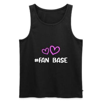 Fan Base Heart Love - Men's Premium Organic Tank Top - black - Front - Michal (187cm)