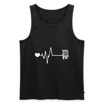 Slot Puls Herz Liebe Casino - Männer Premium Bio Tank Top - Schwarz - Vorne - Michal (187cm)