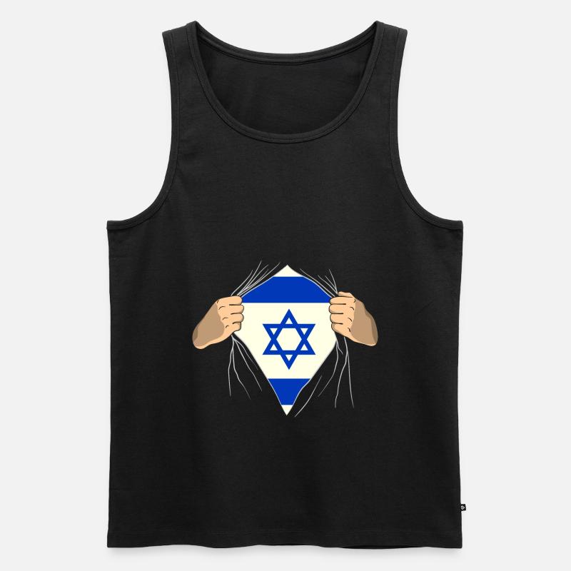 Israel - Männer Premium Bio Tank Top - Schwarz