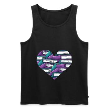 Lesen - Männer Premium Bio Tank Top - Schwarz - Vorne - AI Model Male 178 light (178cm)
