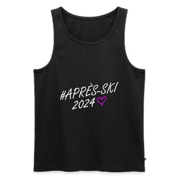 Après Ski 2024 Heart Trip - Men's Premium Organic Tank Top - black - Front - Michal (187cm)