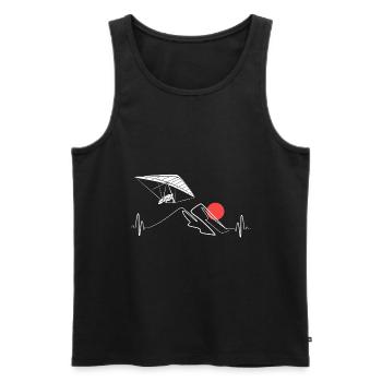 Paraglider Paraglider Paragliding Paragliding - Men's Premium Organic Tank Top - black - Front - AI Model Male 178 light (178cm)