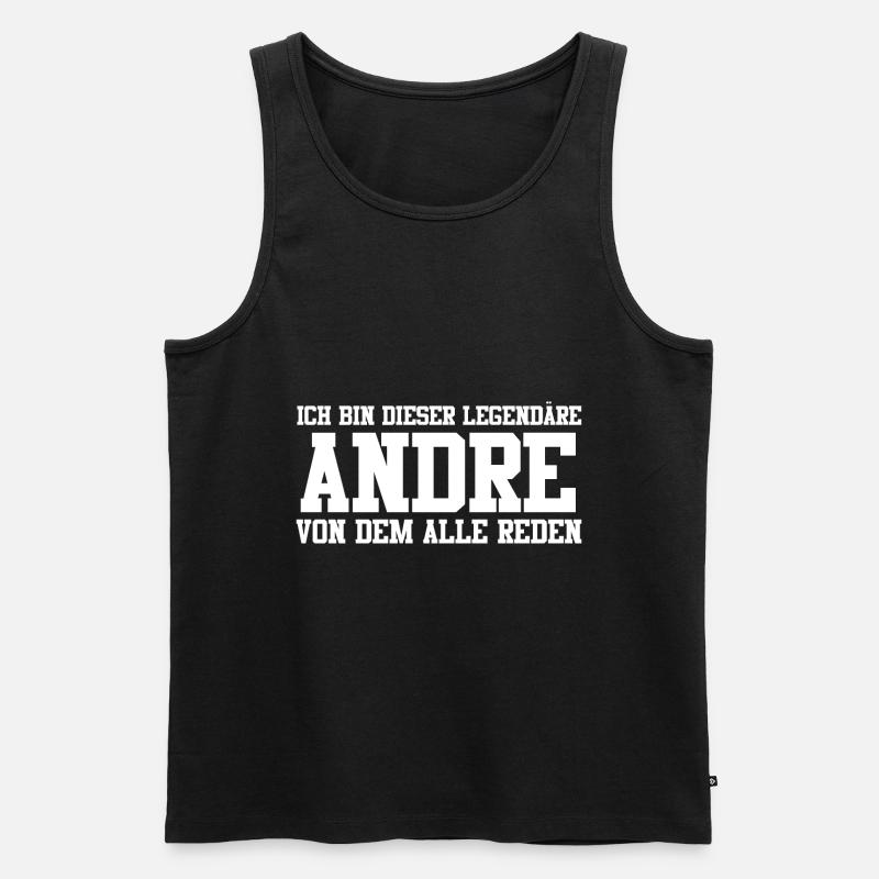 Andre Name Design - Männer Premium Bio Tank Top - Schwarz