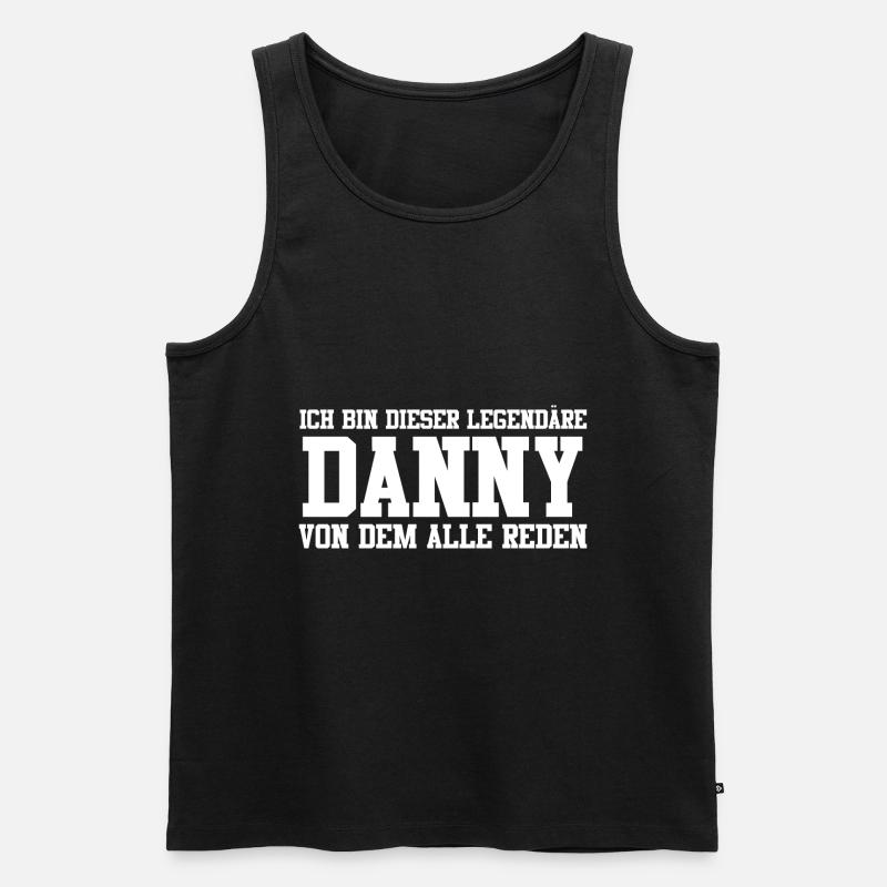 Danny Name Design - Männer Premium Bio Tank Top - Schwarz