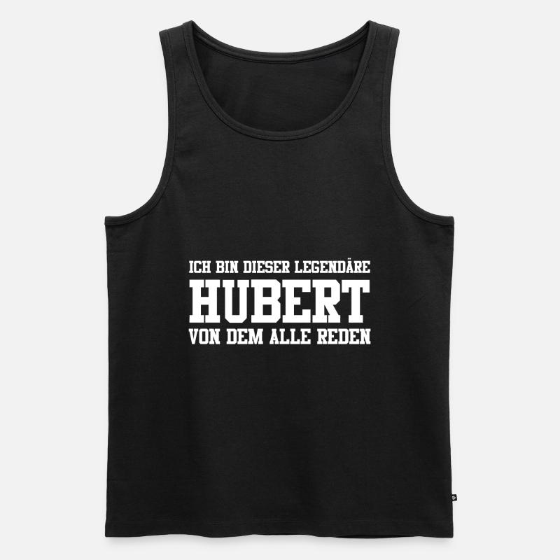 Hubert Name Design - Männer Premium Bio Tank Top - Schwarz