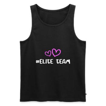 Elite Team Heart Love - Men's Premium Organic Tank Top - black - Front - AI Model Male 178 light (178cm)
