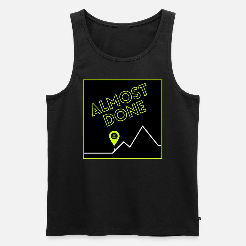 Hiking - Almost done - Männer Premium Bio Tank Top - Schwarz